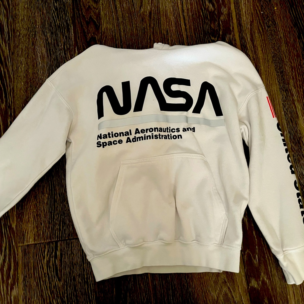 Three youth genetly used sweaters, NASA, Converse, & Abercrombie
